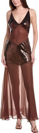 WeWoreWhat Weworewhat Sheer Panel Maxi Dress