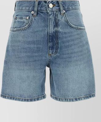 Anine Bing denim knee-length shorts