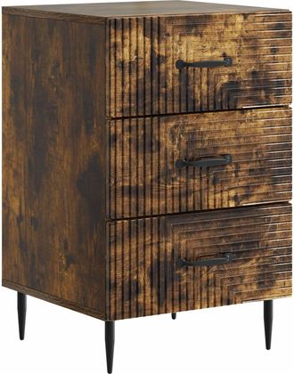 vidaXL Armario De Noche Con Caj&oacute;n Roble Ahumado 43 X 41 X 66,5 Cm Vidaxl