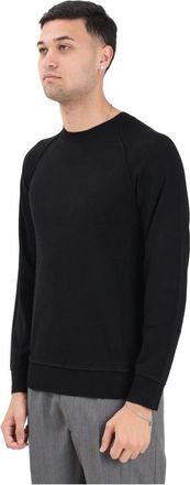 Blauer Trui met ronde hals en logopatch - Heren - Ronde hals truien - Zwart - 2XL - Truien & Vesten