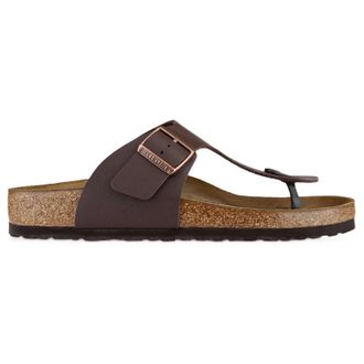 Birkenstock Ramses BS Birko-Flor Unisex Toe Post Sandals - Dark Brown - Size:UK 10.5