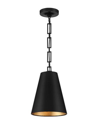 Crystorama Alston 2 Light Matte Black & Antique Gold Chandelier