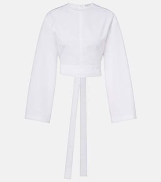 Alaia Cotton poplin crop top