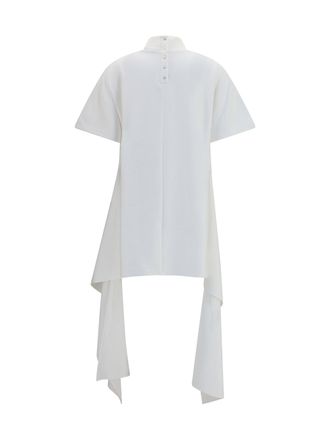 Alaia Womens T-Shirt Asymmetric Cotton White T-Shirts & Jerseys