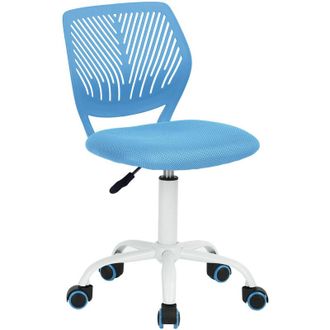 Furniture R FurnitureR CARNATION Desk Chair Home Office Swivel Mesh Seat,Hallow Blue