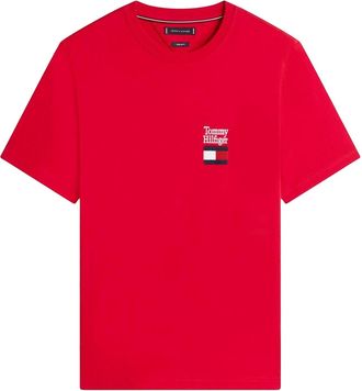 Tommy Hilfiger Heren Stack Logo T-Shirt (Rood)