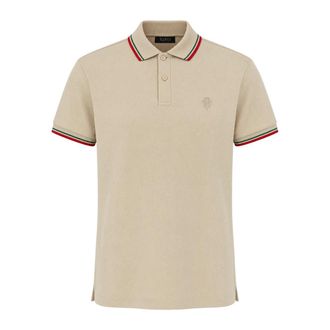 Gucci Camiseta polo de piqu&eacute; de algod&oacute;n con bordado - Tops - Hombre - Beige - M