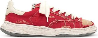 Miharayasuhiro Charles Overdyed Canvas Sneaker - Heren - Sneakers - Rood - 39 EU - Katoen - Schoenen