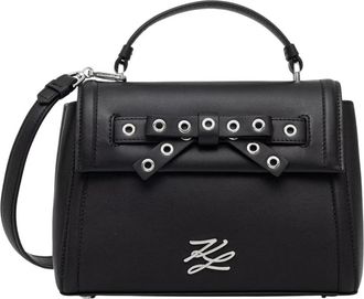 Karl Lagerfeld Crossbody Tas - Dames - Handtassen - Zwart - ONE Size - Leer - Tassen