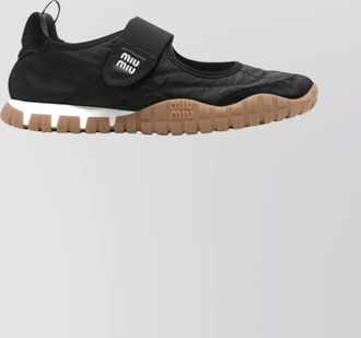 Miu Miu technical fabric and suede ballerina sneakers