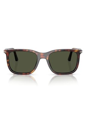 Persol 56mm Rectangular Sunglasses in Havana at Nordstrom