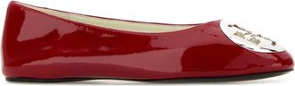 Tory Burch Womens Ballet Flat Red Leather