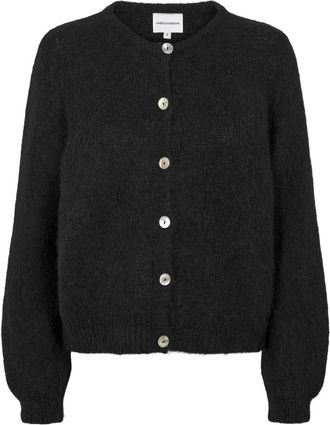 Americandreams Susan Alpaca Cardigan - Dames - Vesten - Zwart - XL - Wol - Truien & Vesten