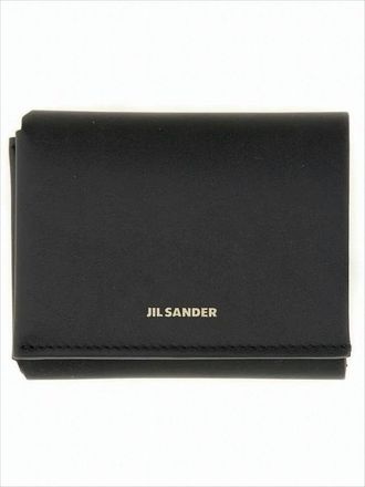 Jil Sander Minimalist Calf Leather Half-Fold Wallet