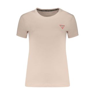 Guess Roze Katoenen Vrouwen T-Shirt