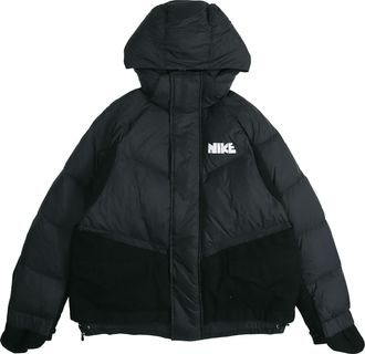 Nike x sacai Loose Splicing hooded Down Jacket Black CT3269-010