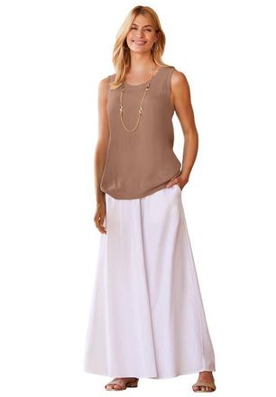 Jessica London Scoop Neck Sweater Tank in Creamy Mocha at Nordstrom, Size Medium