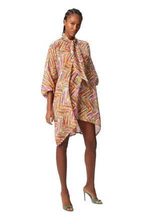 Missoni Asymmetrical Blouse In Printed Cotton And Silk Blend in Multicoloured at Nordstrom, Size Large