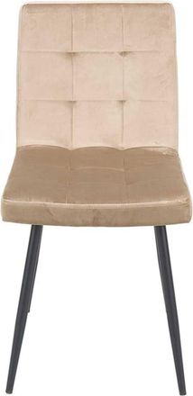 Vintahome Silla comedor terciopelo Beige