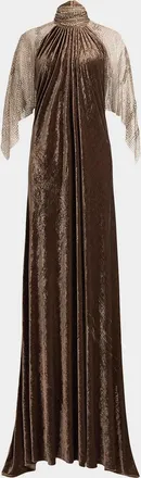 Ralph Lauren Collection Willow Velour Evening Dress