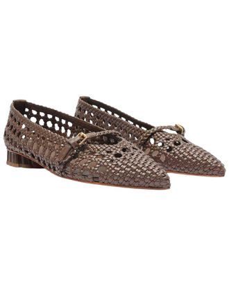 Farm Rio Woven Leather Ballerina Flat