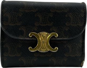 Celine Brown Leather Wallet (Tri-Fold) (Pre-Owned)