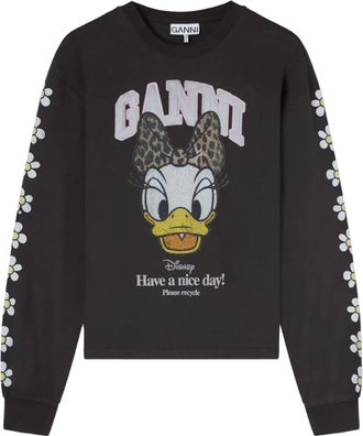 Ganni x Disney print sweatshirt - women - Fabric - M - Black