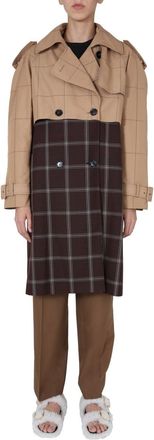 Marni Womens Doublebreasted Trench - Tan Cotton - Size EU 40 (Womens)