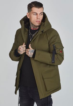 Siksilk Parka verde para hombre SikSilk S