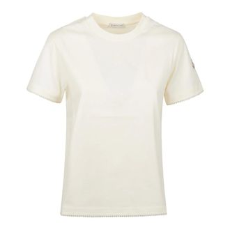 Moncler T-Shirts, female, White, Size: XS Logo T-Shirt