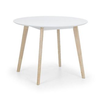 Julian Bowen Casa Round Dining Table 1m White - Julian Bowen | TJ Hughes
