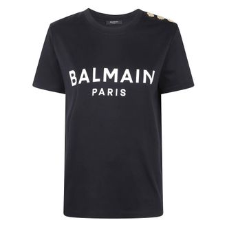 Balmain Mujer, Camisetas, Negro, Talla: S