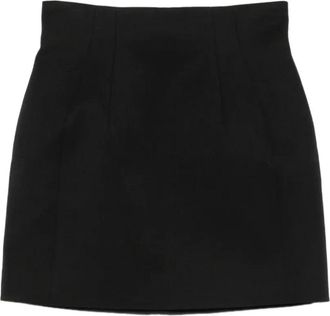 MUGLER Tailored Mini Skirt - Dames - Korte rokken - Zwart - M - Wol - Rokken