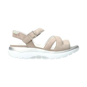 Mephisto Stijlvolle damesrolsandaal - Dames - Sandalen - Beige - 36 EU - Leer - Schoenen