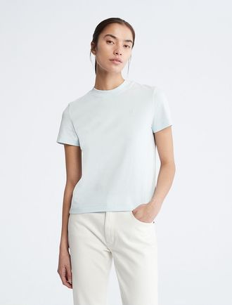 Calvin Klein Womens Archive Logo T-Shirt - Blue - XS