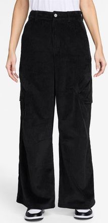Nike Jordan Chicago Wide Leg Cotton Corduroy Cargo Pants in Black at Nordstrom, Size Xx-Large