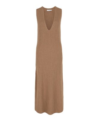 Ferragamo Sleeveless Ribbed Knit Dress