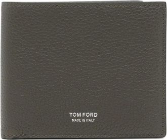 Tom Ford Wallet - Heren - Portefeuilles - Grijs - ONE Size - Leer - Accessoires