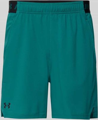 Under Armour Straight Fit Shorts mit Logo-Print Modell Vanish in Petrol, Gr&ouml;&szlig;e XXXL