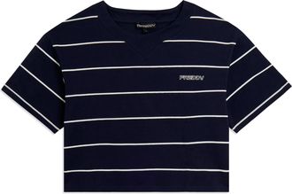 Freddy T-shirt Cropped con Maniche ampie e Fantasia a Righe