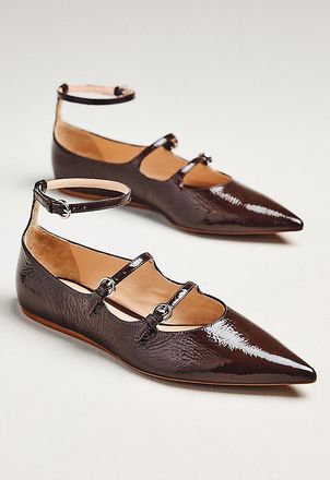 Maeve Triple-Strap Mary Jane Flats