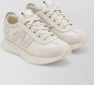 Moncler sneakers suede accents textured sole design
