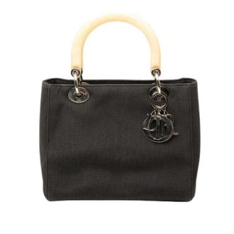 Dior Pre-owned Canvas Satchel - Dames - Vintage Handtas - Zwart - ONE Size - Vintage