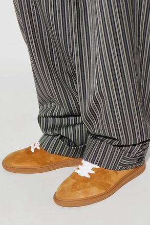 Versace Greca Suede Sneakers, Mens, Brown