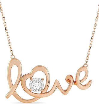 Luxury Bazaar Collana in oro rosa 14 carati con diamante