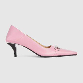 Gucci Womens Vittoria Pump, Pink, Leather