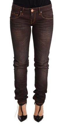Acht Slim Fit Bruine Jeans
