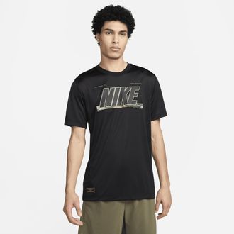 Nike Dri-FIT Fitness-T-Shirt für Herren - Schwarz