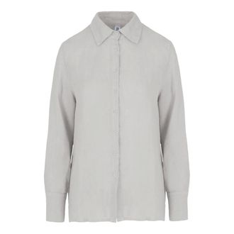 Bomboogie Camisa de Lino con Cuello - Blouses & Shirts - Mujer - Blanco - M
