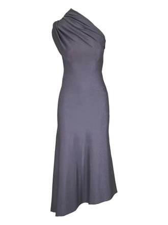 Khaite one-shoulder ruched dress - Grey